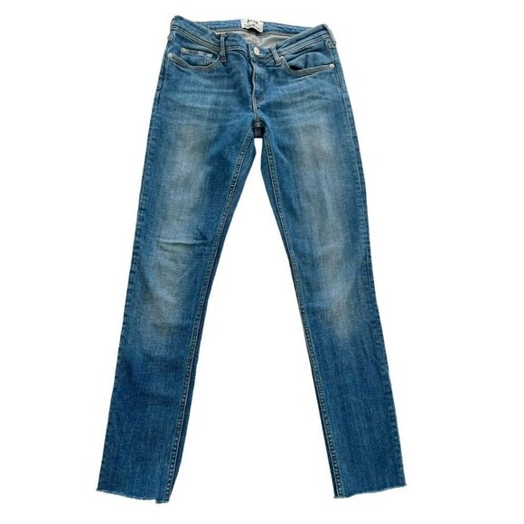 Acne Studios Low Vintage Skinny Jeans Womens Sz 27 Raw Hem - Picture 1 of 9